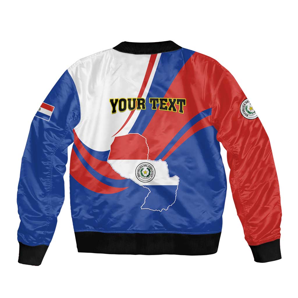 Personalized Paraguay Independence Day 2025 Bomber Jacket Passiflora Paz y justicia