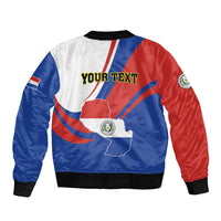 Personalized Paraguay Independence Day 2025 Bomber Jacket Passiflora Paz y justicia