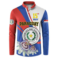 Personalized Paraguay Independence Day 2025 Button Sweatshirt Passiflora Paz y justicia