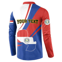 Personalized Paraguay Independence Day 2025 Button Sweatshirt Passiflora Paz y justicia