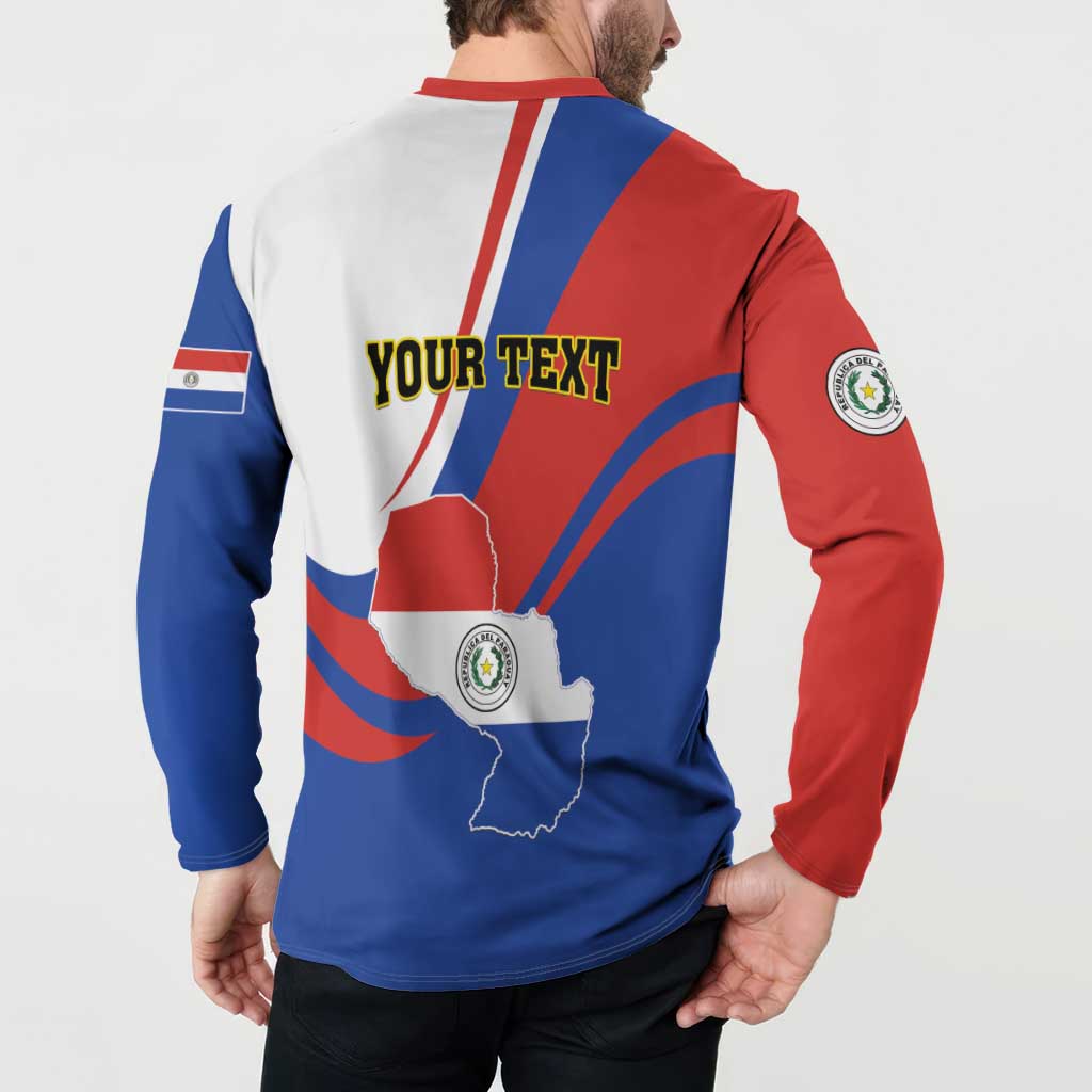 Personalized Paraguay Independence Day 2025 Button Sweatshirt Passiflora Paz y justicia