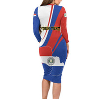 Personalized Paraguay Independence Day 2025 Family Matching Long Sleeve Bodycon Dress and Hawaiian Shirt Passiflora Paz y justicia