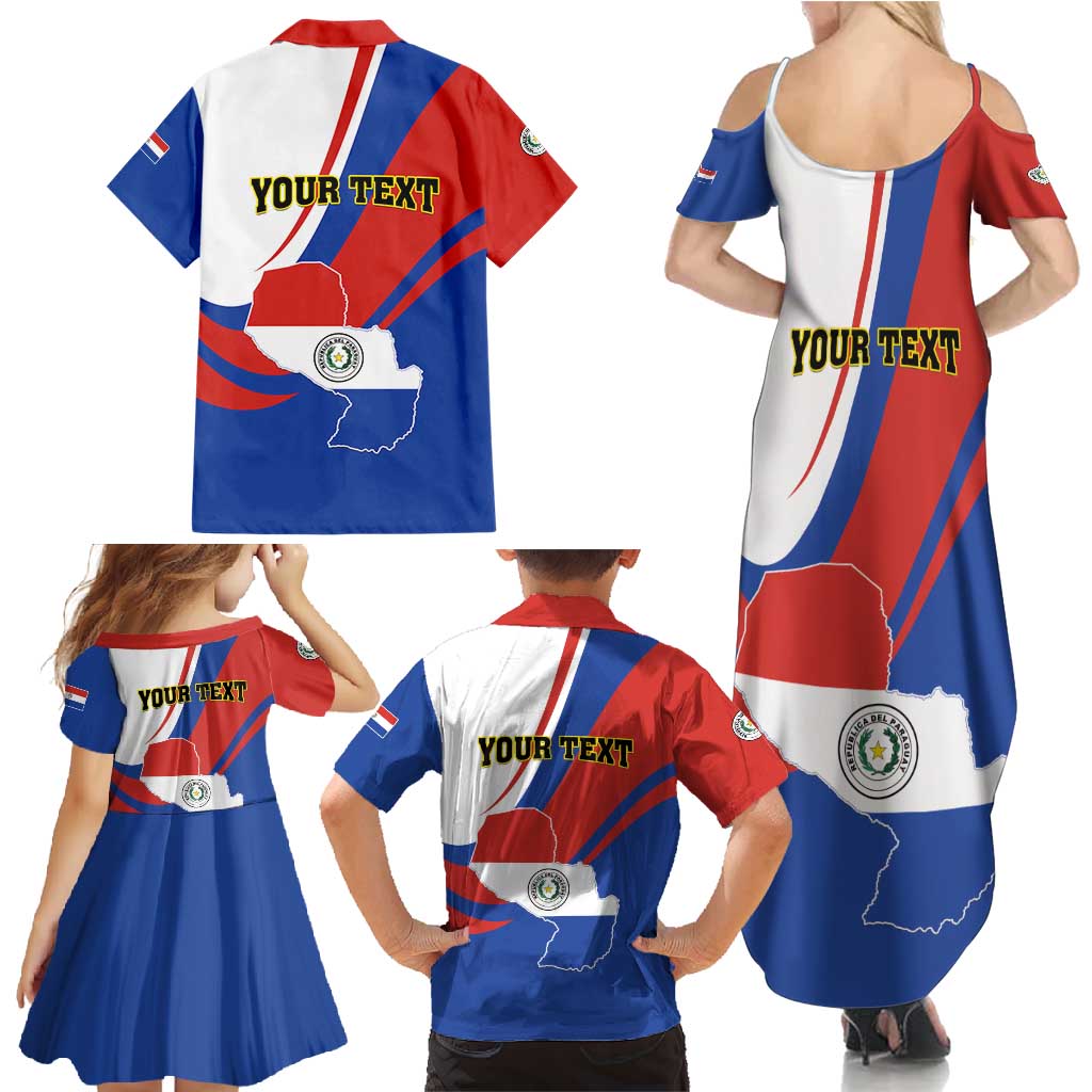 Personalized Paraguay Independence Day 2025 Family Matching Summer Maxi Dress and Hawaiian Shirt Passiflora Paz y justicia