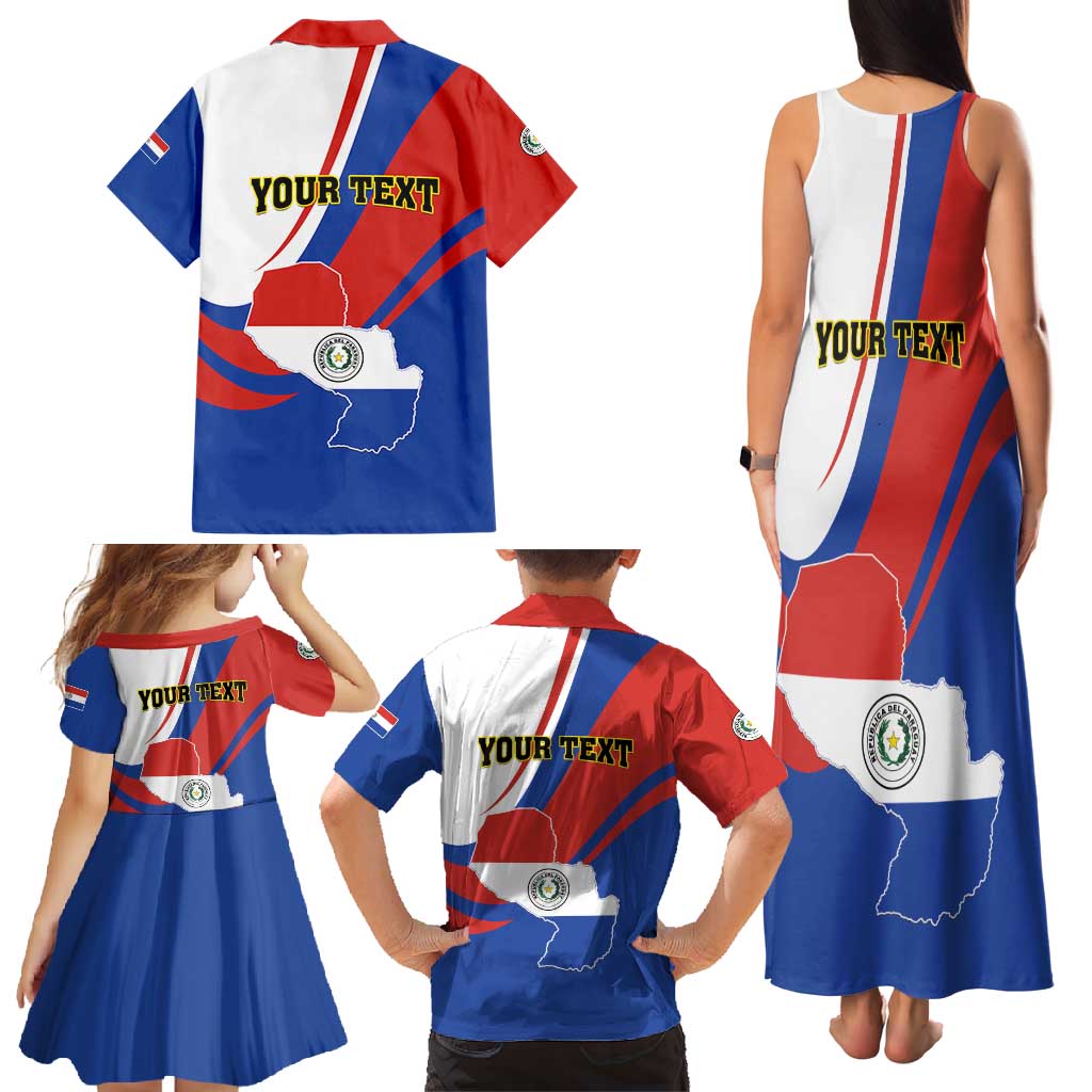 Personalized Paraguay Independence Day 2025 Family Matching Tank Maxi Dress and Hawaiian Shirt Passiflora Paz y justicia