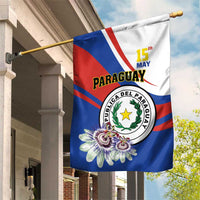 Paraguay Independence Day 2025 Garden Flag Passiflora Paz y justicia