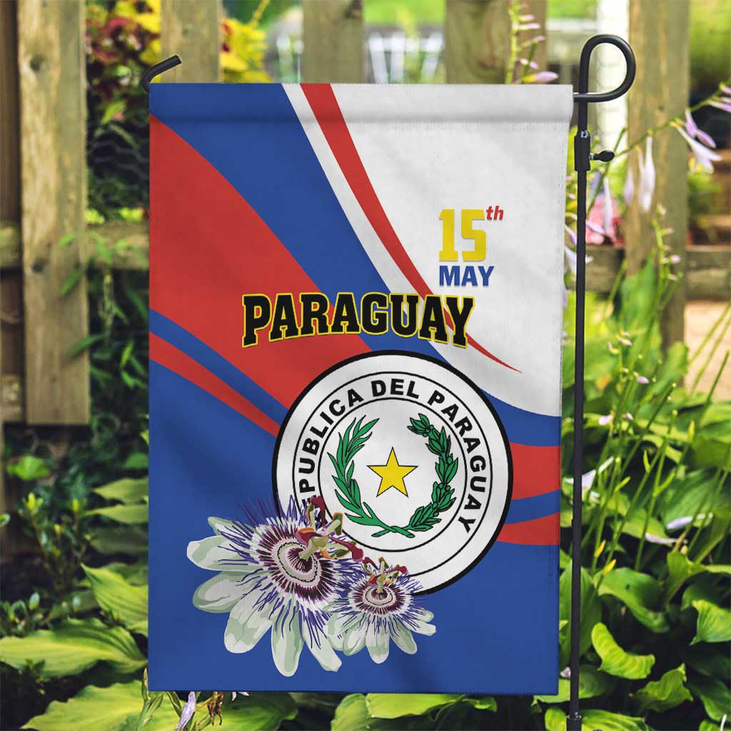 Paraguay Independence Day 2025 Garden Flag Passiflora Paz y justicia