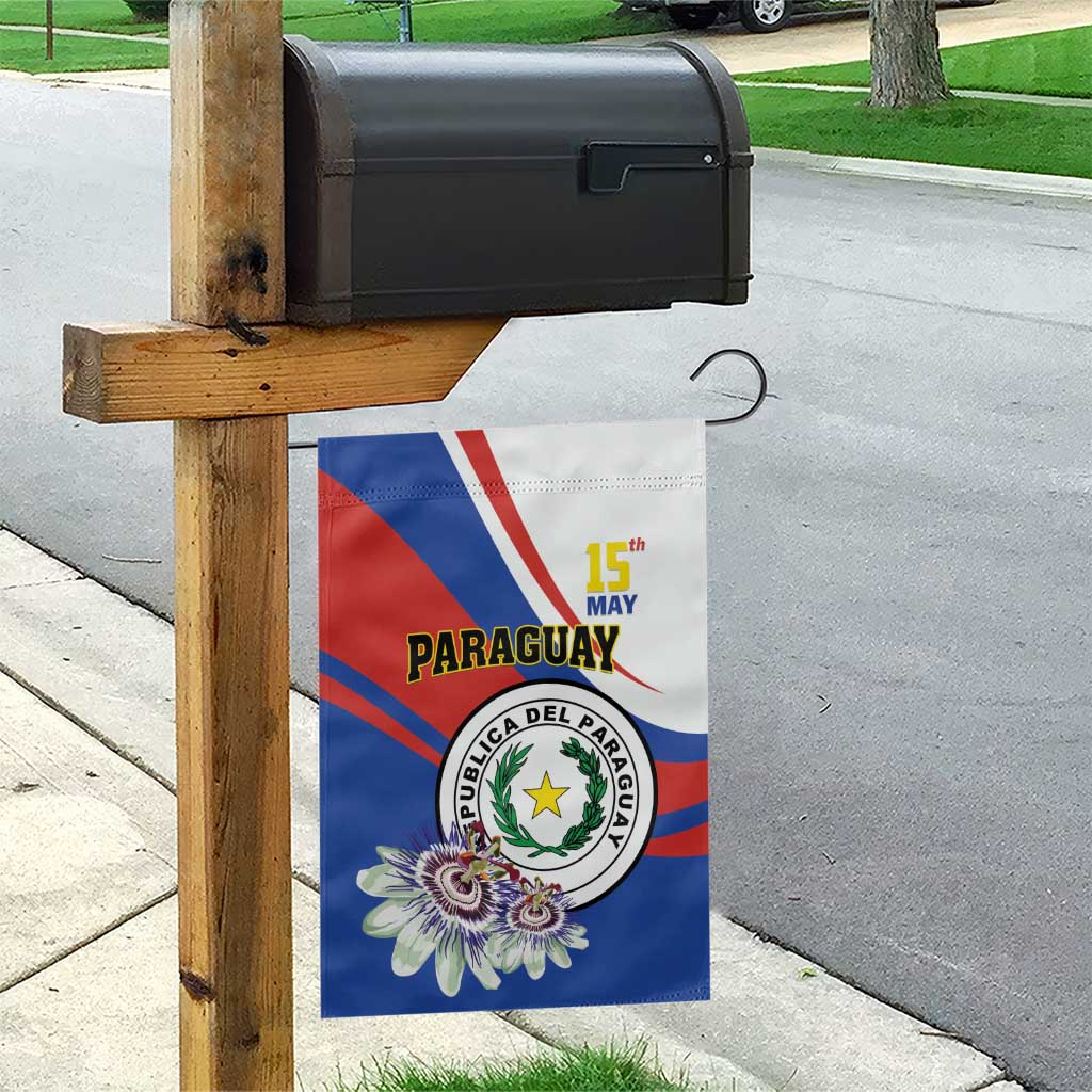 Paraguay Independence Day 2025 Garden Flag Passiflora Paz y justicia