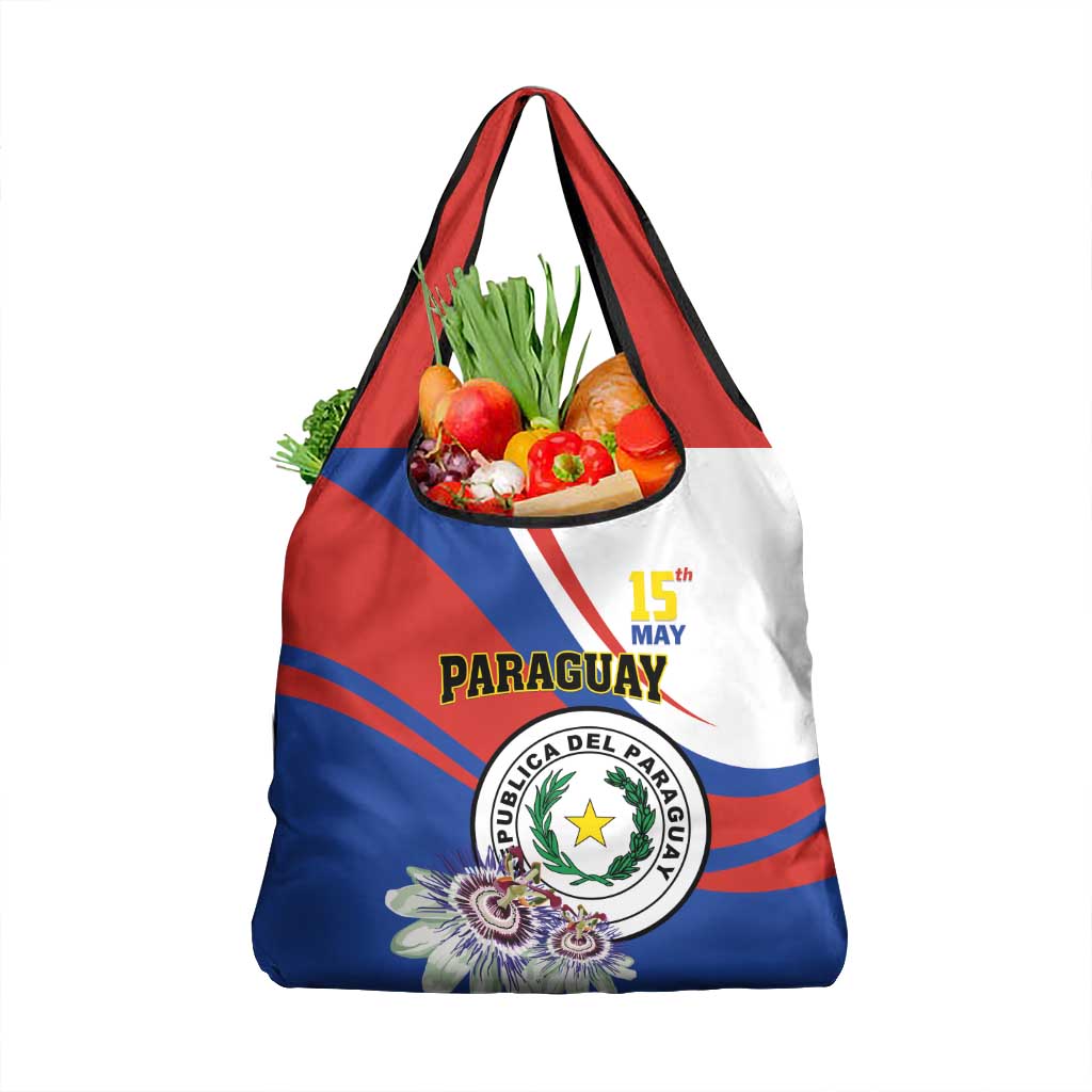 Paraguay Independence Day 2025 Grocery Bag Passiflora Paz y justicia