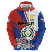 Personalized Paraguay Independence Day 2025 Hoodie Passiflora Paz y justicia