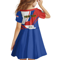 Personalized Paraguay Independence Day 2025 Kid Short Sleeve Dress Passiflora Paz y justicia