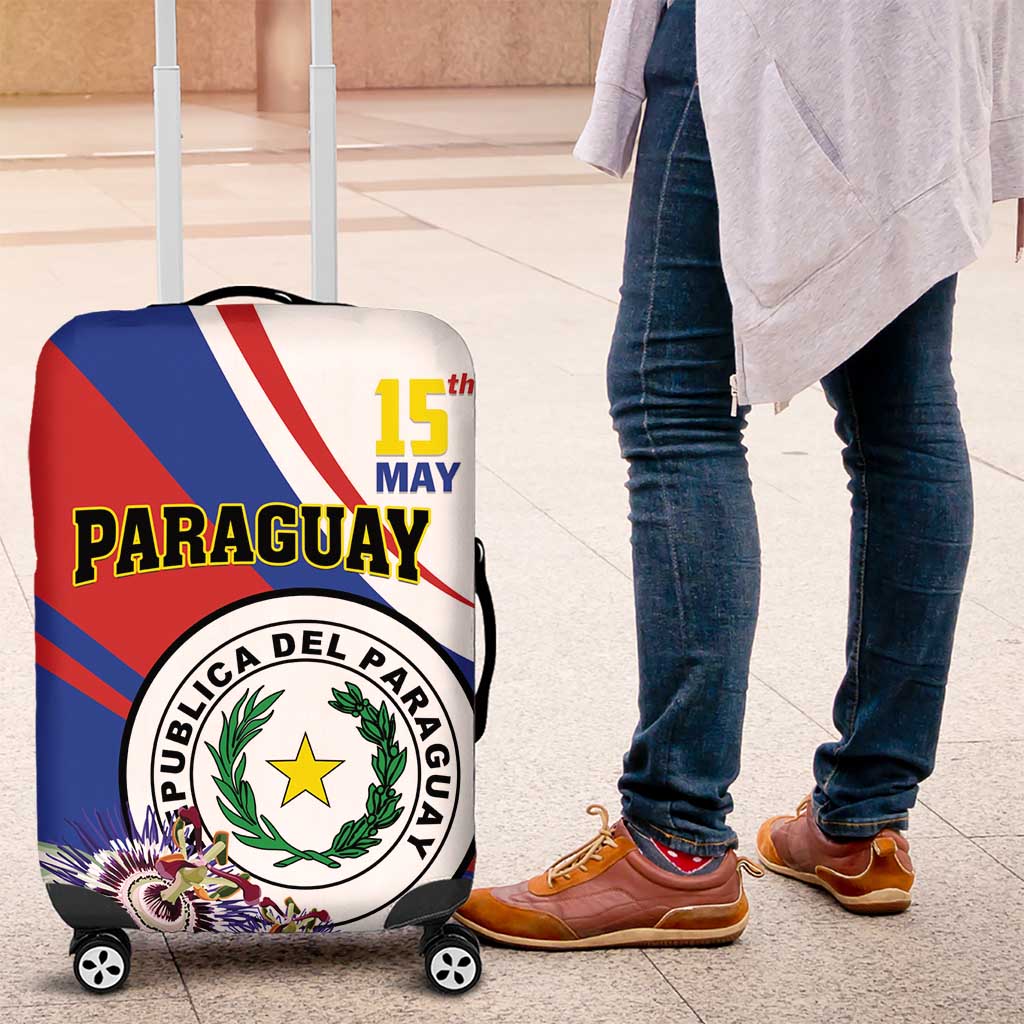 Paraguay Independence Day 2025 Luggage Cover Passiflora Paz y justicia