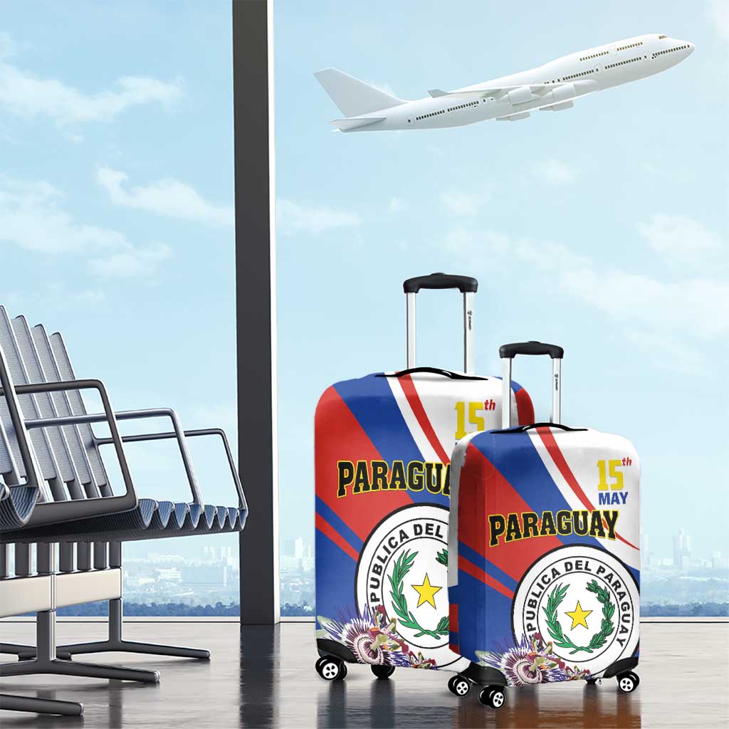 Paraguay Independence Day 2025 Luggage Cover Passiflora Paz y justicia