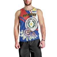 Personalized Paraguay Independence Day 2025 Men Tank Top Passiflora Paz y justicia