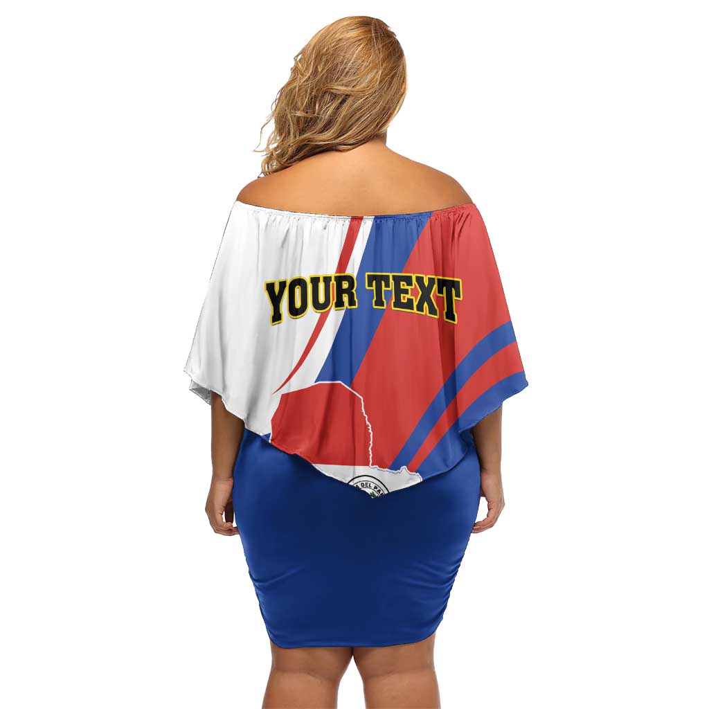 Personalized Paraguay Independence Day 2025 Off Shoulder Short Dress Passiflora Paz y justicia