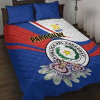 Paraguay Independence Day 2025 Quilt Bed Set Passiflora Paz y justicia