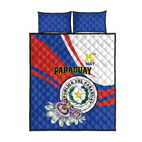 Paraguay Independence Day 2025 Quilt Bed Set Passiflora Paz y justicia