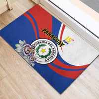Paraguay Independence Day 2025 Rubber Doormat Passiflora Paz y justicia