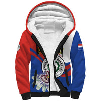 Personalized Paraguay Independence Day 2025 Sherpa Hoodie Passiflora Paz y justicia
