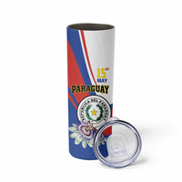Personalized Paraguay Independence Day 2025 Skinny Tumbler Passiflora Paz y justicia
