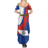 Personalized Paraguay Independence Day 2025 Summer Maxi Dress Passiflora Paz y justicia
