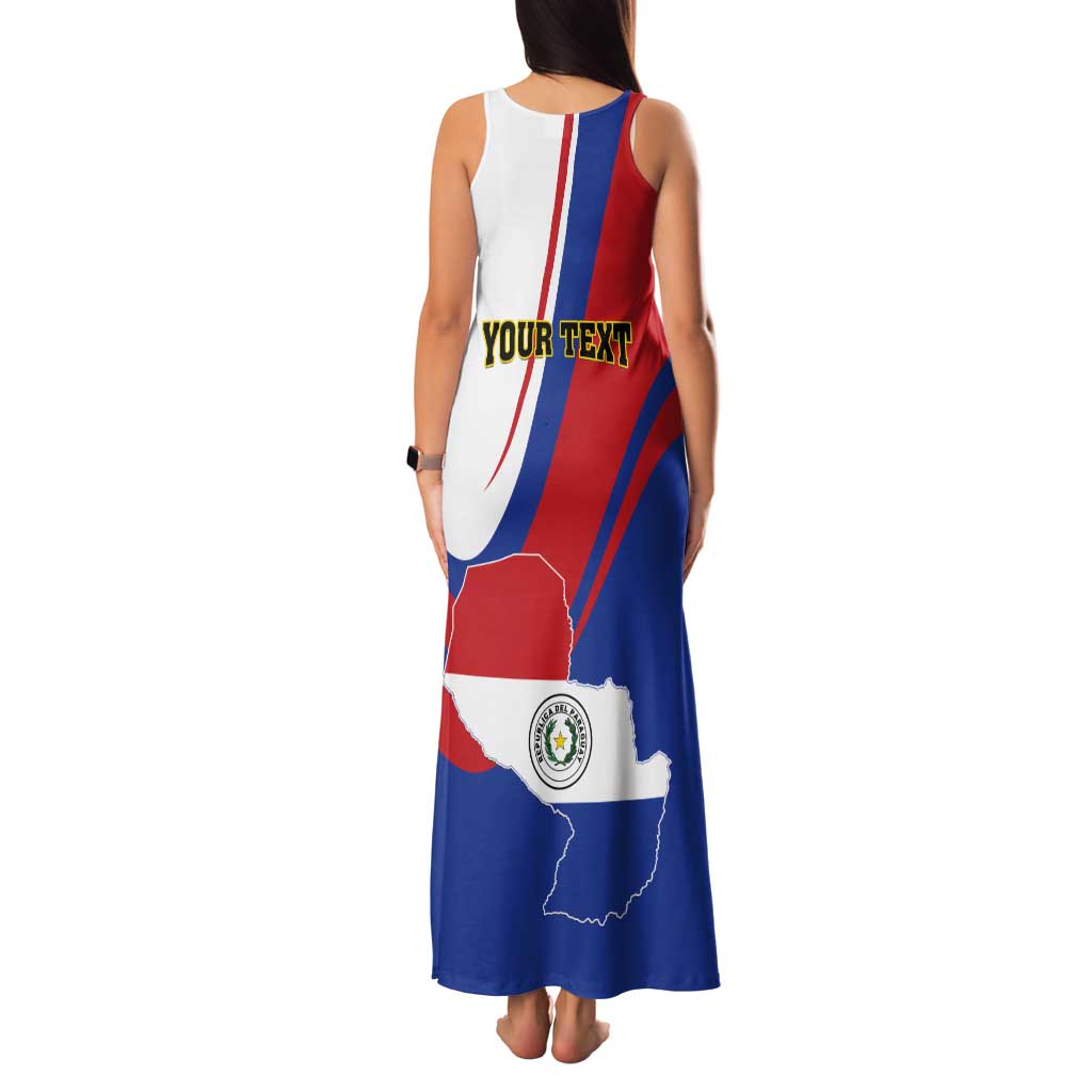 Personalized Paraguay Independence Day 2025 Tank Maxi Dress Passiflora Paz y justicia