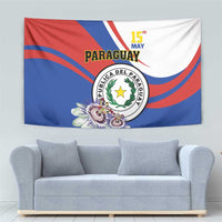 Paraguay Independence Day 2025 Tapestry Passiflora Paz y justicia