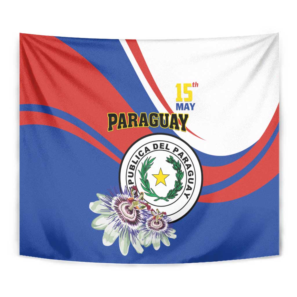 Paraguay Independence Day 2025 Tapestry Passiflora Paz y justicia