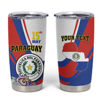 Personalized Paraguay Independence Day 2025 Tumbler Cup Passiflora Paz y justicia