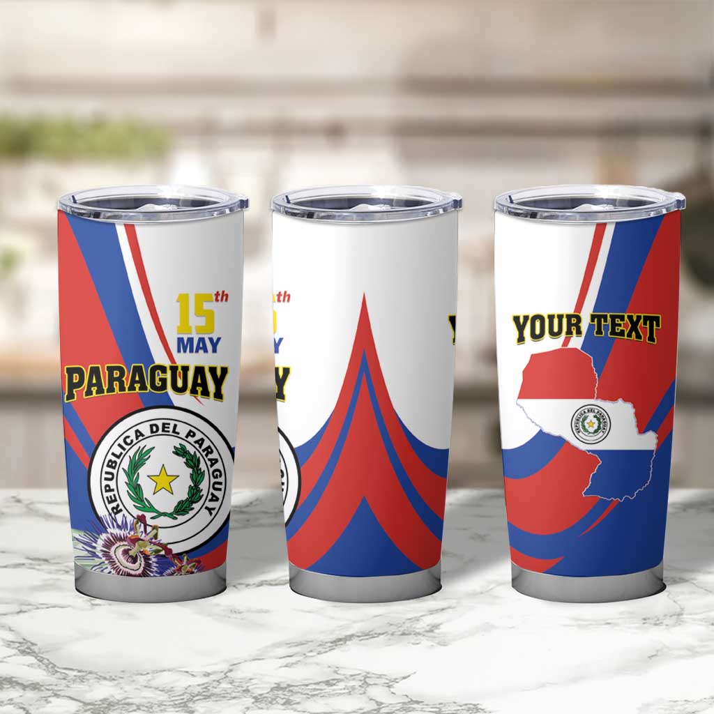 Personalized Paraguay Independence Day 2025 Tumbler Cup Passiflora Paz y justicia