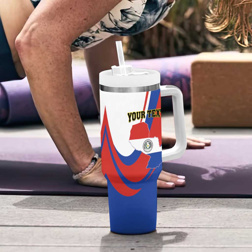 Personalized Paraguay Independence Day 2025 Tumbler With Handle Passiflora Paz y justicia