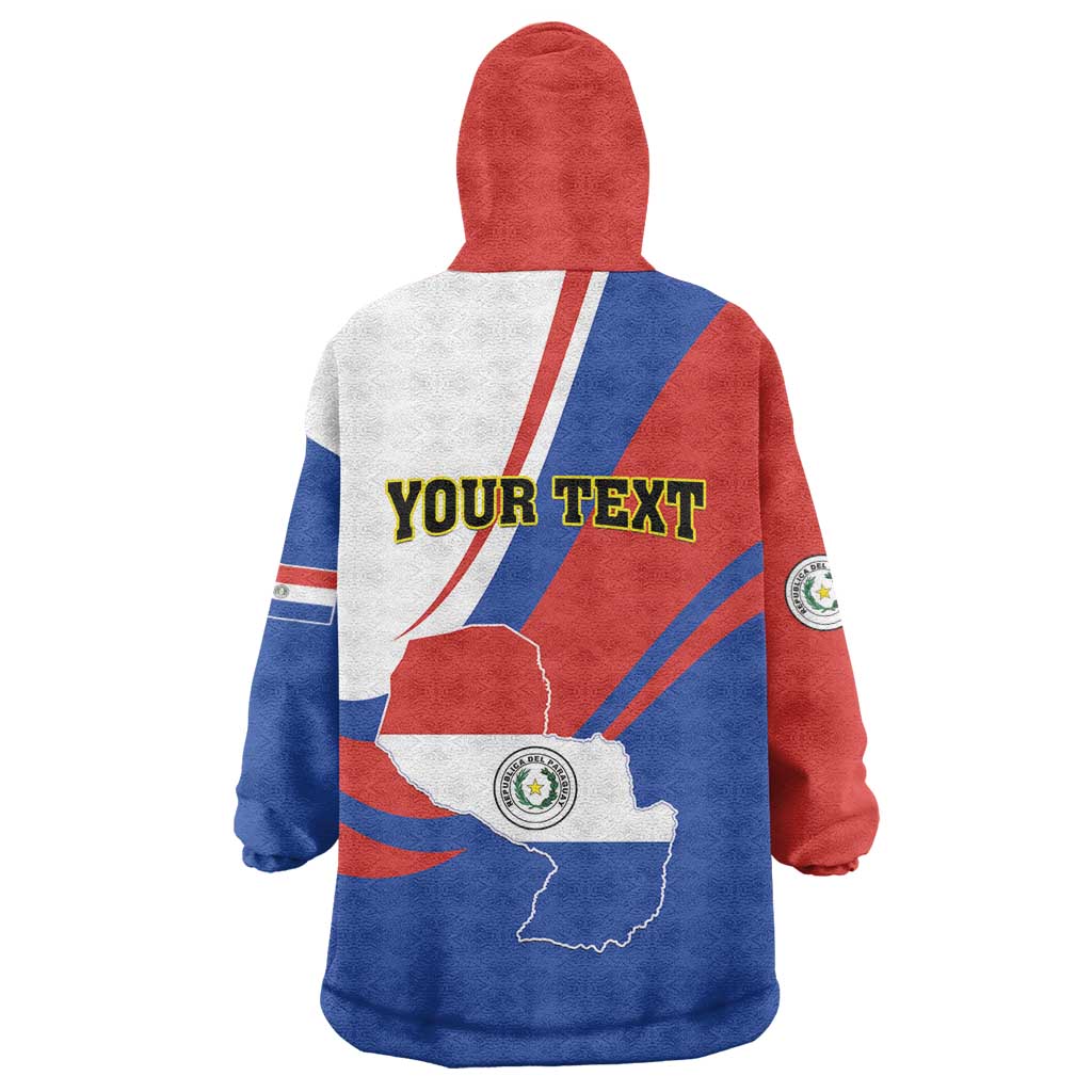 Personalized Paraguay Independence Day 2025 Wearable Blanket Hoodie Passiflora Paz y justicia