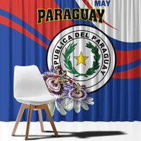 Paraguay Independence Day 2025 Window Curtain Passiflora Paz y justicia