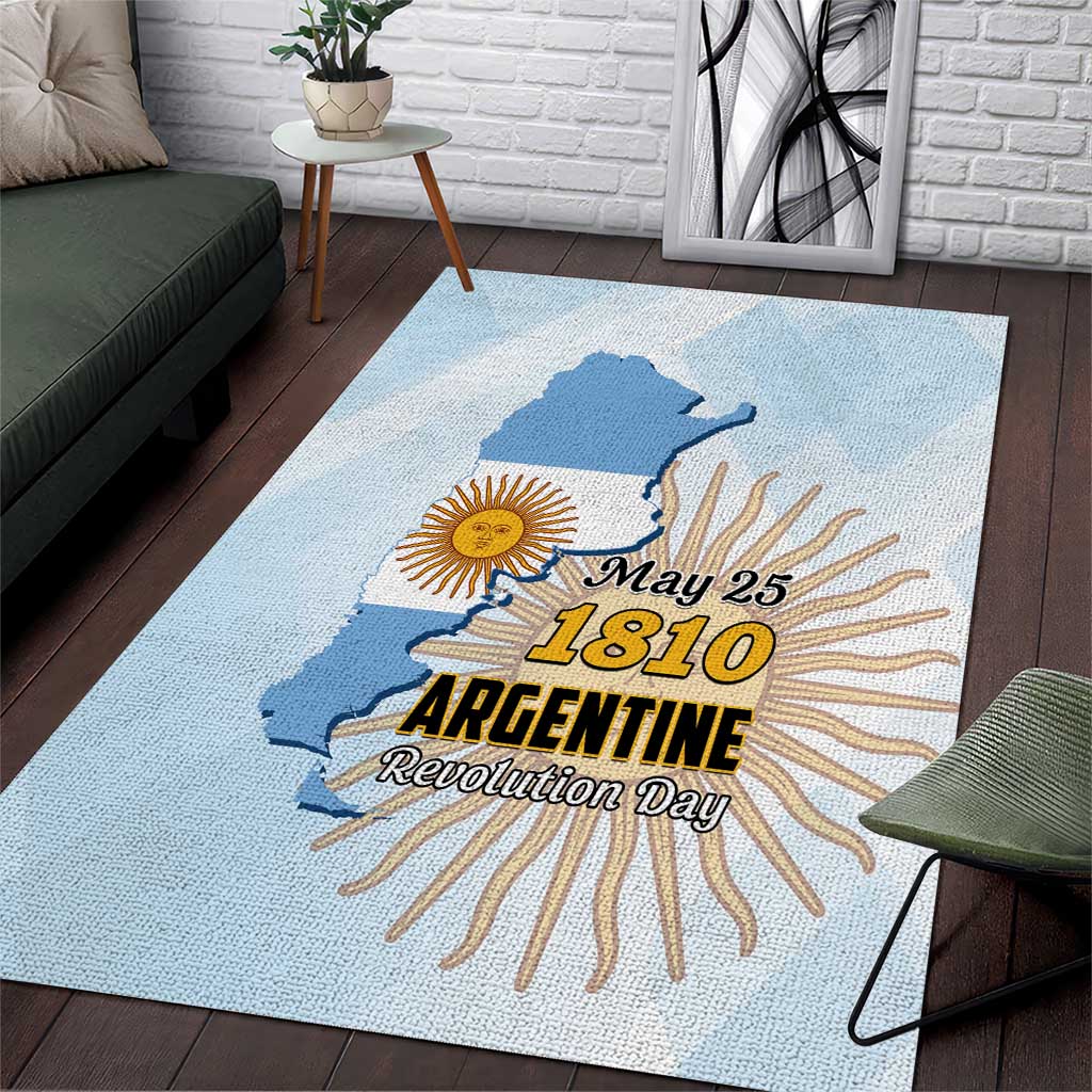 Argentine Revolution Day 1810 Area Rug Sol de Mayo