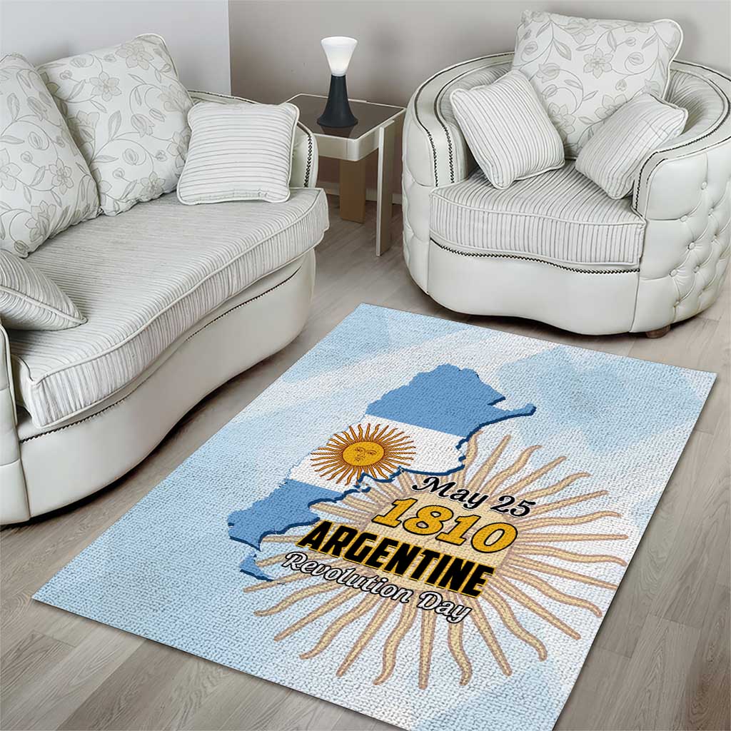 Argentine Revolution Day 1810 Area Rug Sol de Mayo