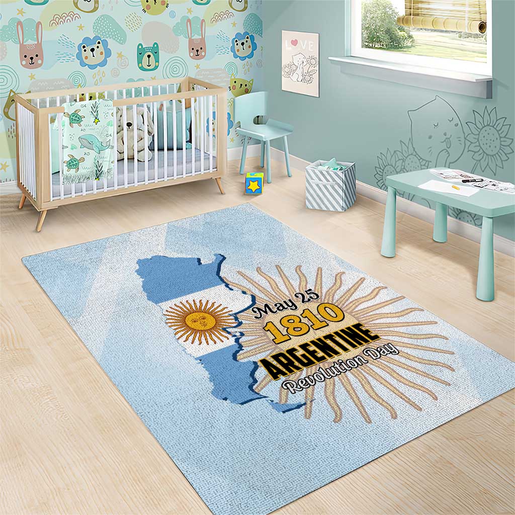 Argentine Revolution Day 1810 Area Rug Sol de Mayo