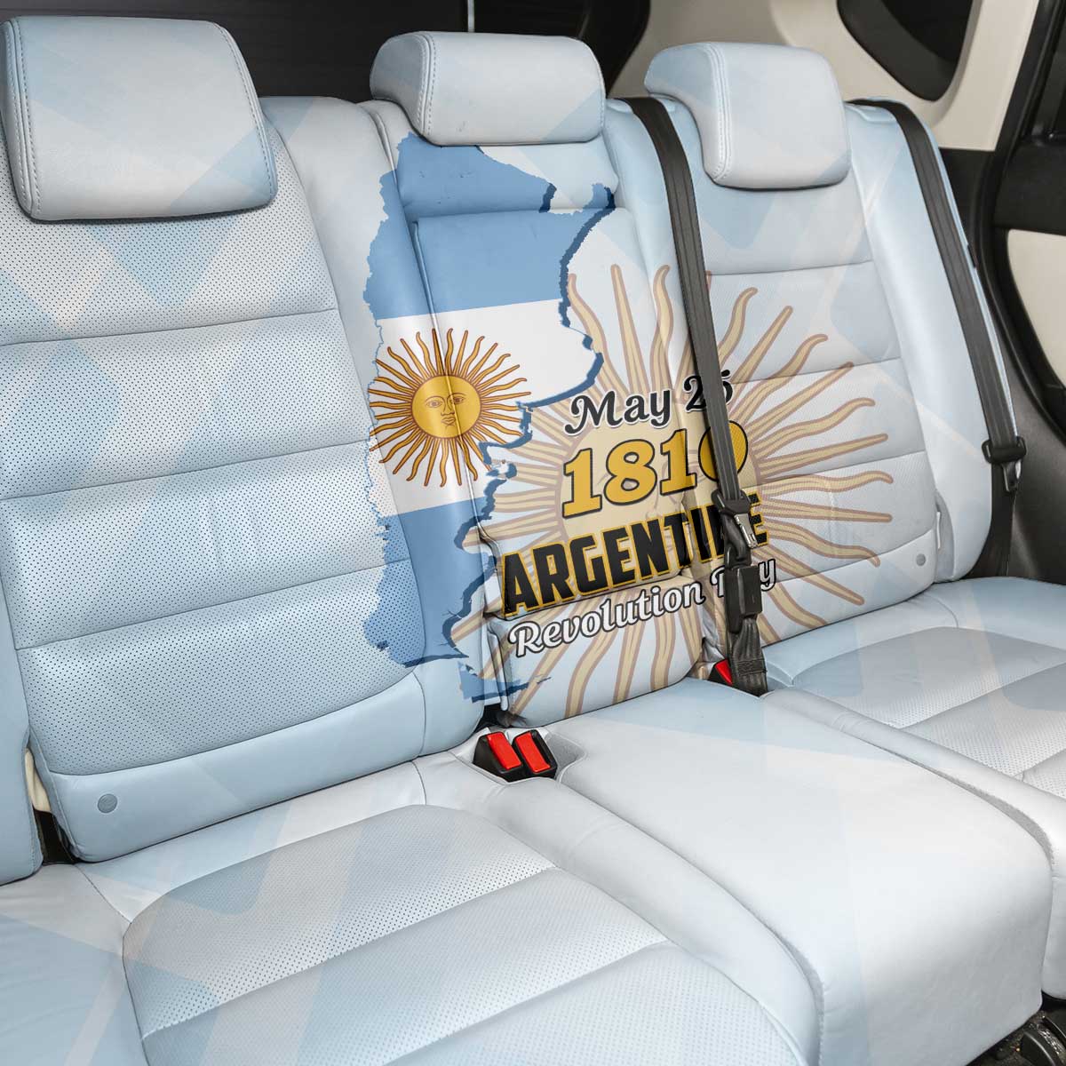 Argentine Revolution Day 1810 Back Car Seat Cover Sol de Mayo