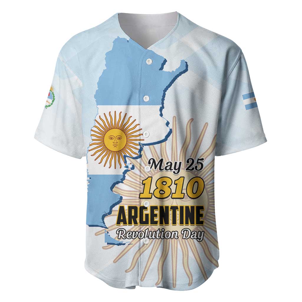 Personalized Argentine Revolution Day 1810 Baseball Jersey Sol de Mayo