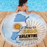 Argentine Revolution Day 1810 Beach Blanket Sol de Mayo