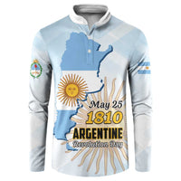 Personalized Argentine Revolution Day 1810 Button Sweatshirt Sol de Mayo