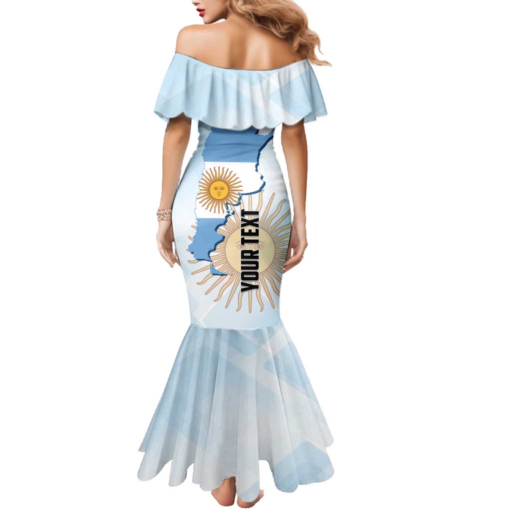 Personalized Argentine Revolution Day 1810 Family Matching Mermaid Dress and Hawaiian Shirt Sol de Mayo