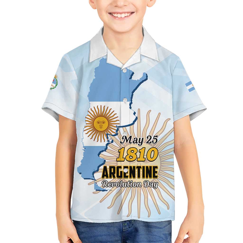 Personalized Argentine Revolution Day 1810 Family Matching Puletasi and Hawaiian Shirt Sol de Mayo