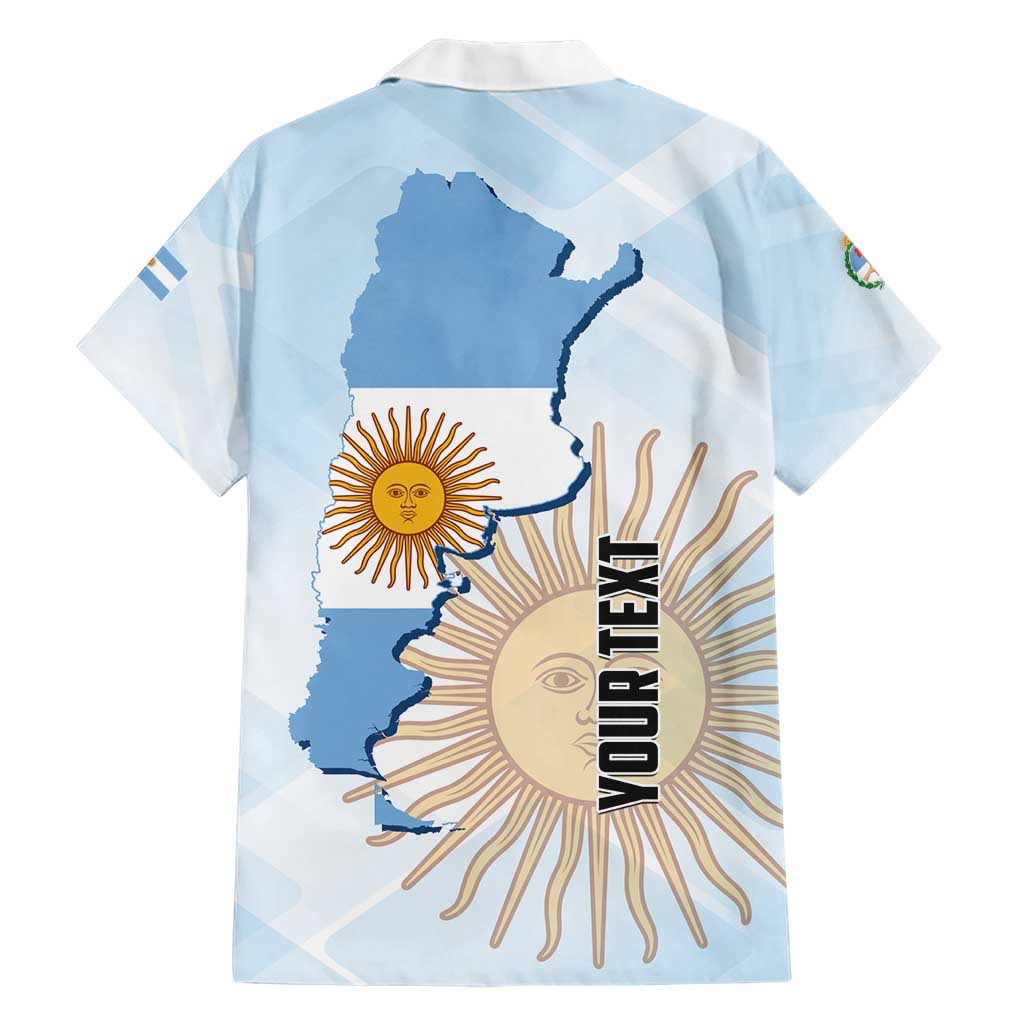 Personalized Argentine Revolution Day 1810 Family Matching Short Sleeve Bodycon Dress and Hawaiian Shirt Sol de Mayo