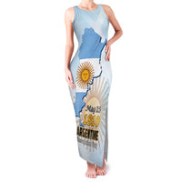 Personalized Argentine Revolution Day 1810 Family Matching Tank Maxi Dress and Hawaiian Shirt Sol de Mayo