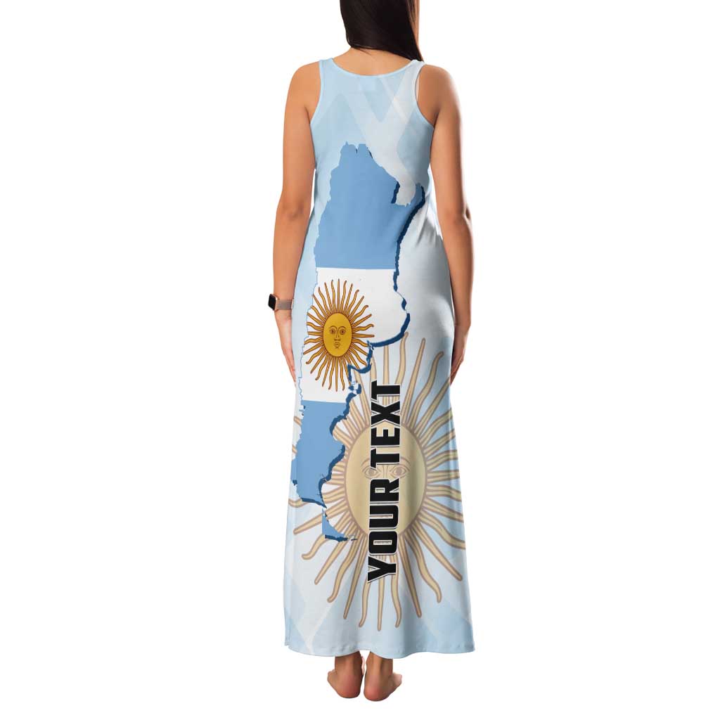 Personalized Argentine Revolution Day 1810 Family Matching Tank Maxi Dress and Hawaiian Shirt Sol de Mayo