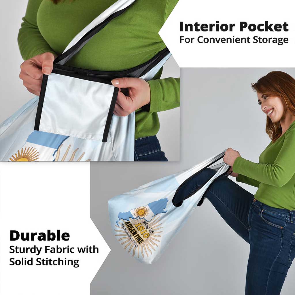 Argentine Revolution Day 1810 Grocery Bag Sol de Mayo