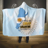 Argentine Revolution Day 1810 Hooded Blanket Sol de Mayo