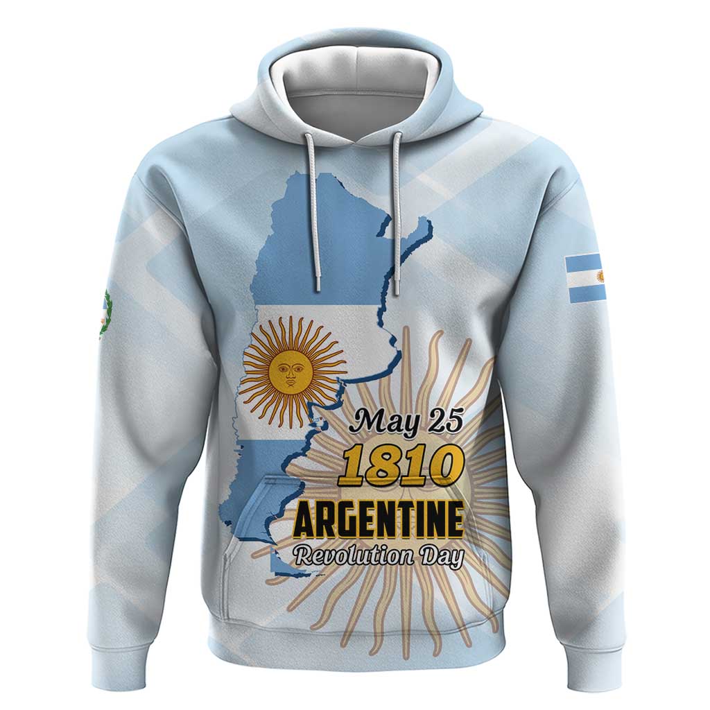 Personalized Argentine Revolution Day 1810 Hoodie Sol de Mayo