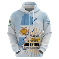 Personalized Argentine Revolution Day 1810 Hoodie Sol de Mayo
