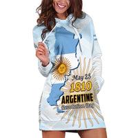 Personalized Argentine Revolution Day 1810 Hoodie Dress Sol de Mayo