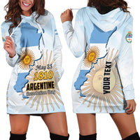 Personalized Argentine Revolution Day 1810 Hoodie Dress Sol de Mayo